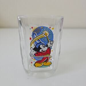 Disney Mickey Mouse Sorcerer Fantasia Glass Tumbler 2000 Walt Disney World